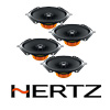 HERTZ Front/Heck Oval Auto Lautsprecher/Boxen Komplett-SET für FORD #5