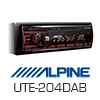 ALPINE UTE-204DAB Radio-Set + Unterbaukonsole für LKW/Truck/Bus/24 Volt/24V